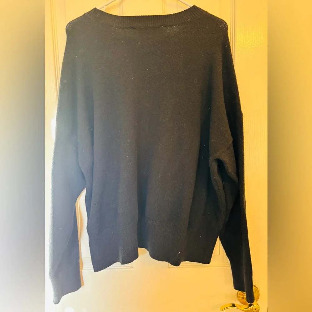 Loft Black Baggy Sweater with L'Amour Design & Heart Women’s XL Fun - Picture 3 of 7